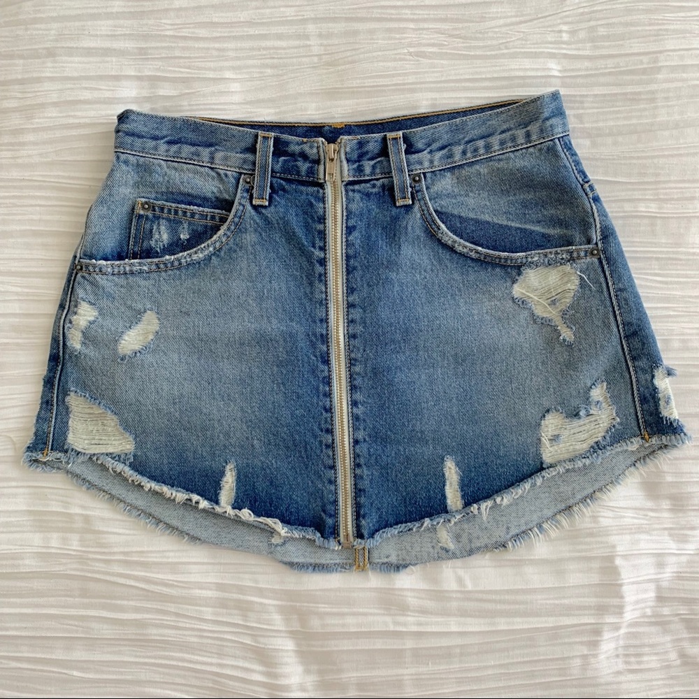 Zip up Carmar Jean Mini Skirt